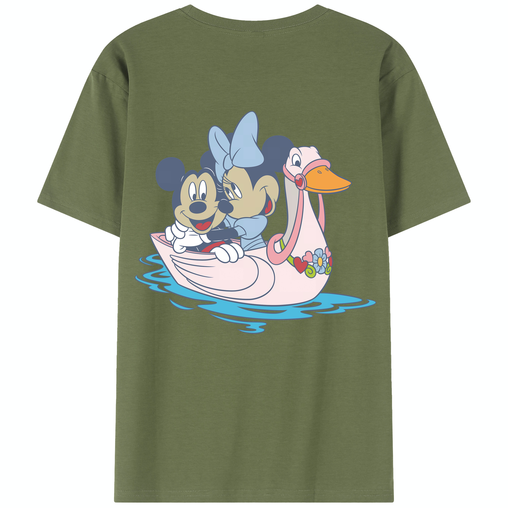 （画像用） ミッキーマウス Mickey Mouse 綿100％半袖Tシャツ（背面プリント）